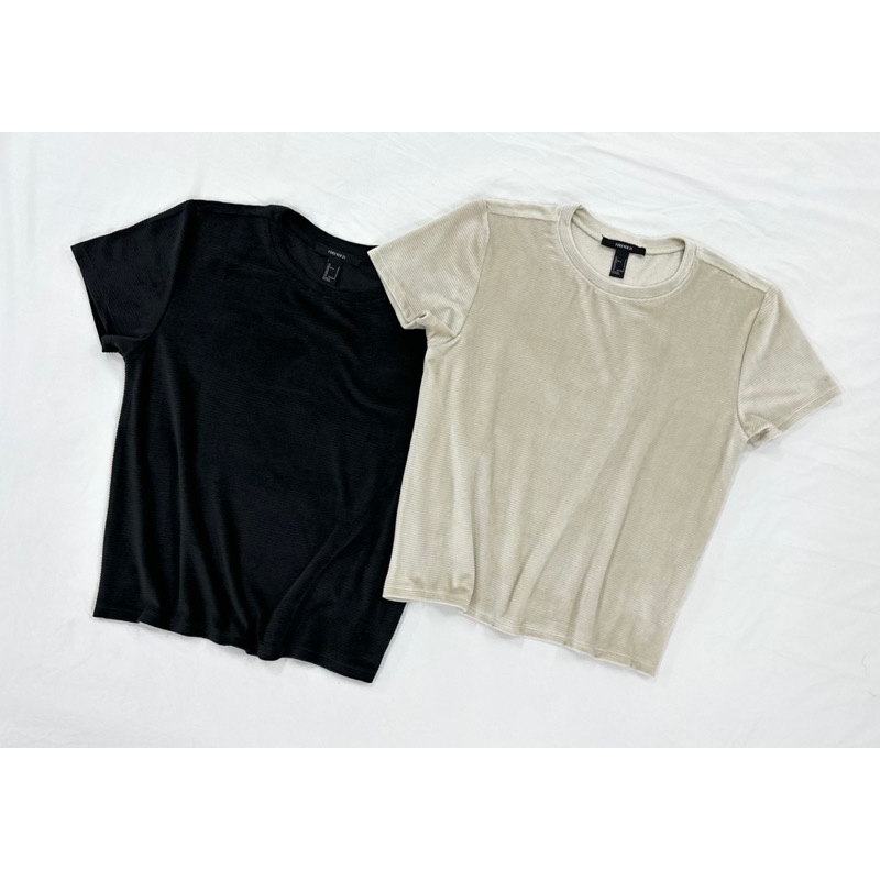 Áo thun form chuẩn basic Thun nhung sọc ngang, trơn 2 màu