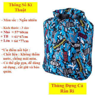Thùng - Túi đựng cá rằn ri vuông không thấm nước gấp gọn - Túi đựng cá rằn ri gấp gọn tiện lợi - Túi đựng phụ kiện