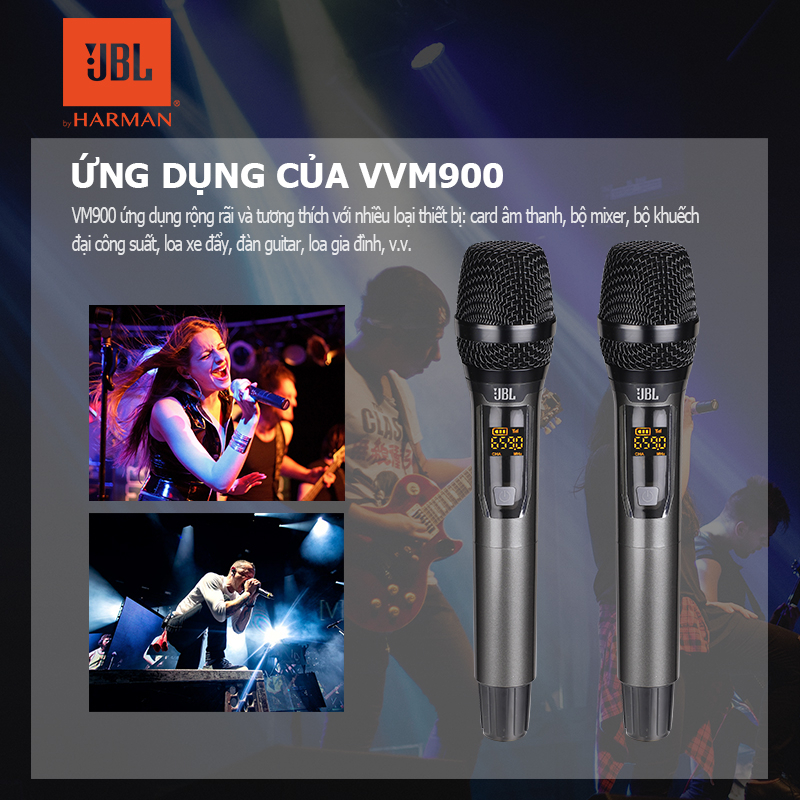 JBL/VM900 microphone wireless,micro không dây cao cấp,micro hát karaoke không dây chống hú