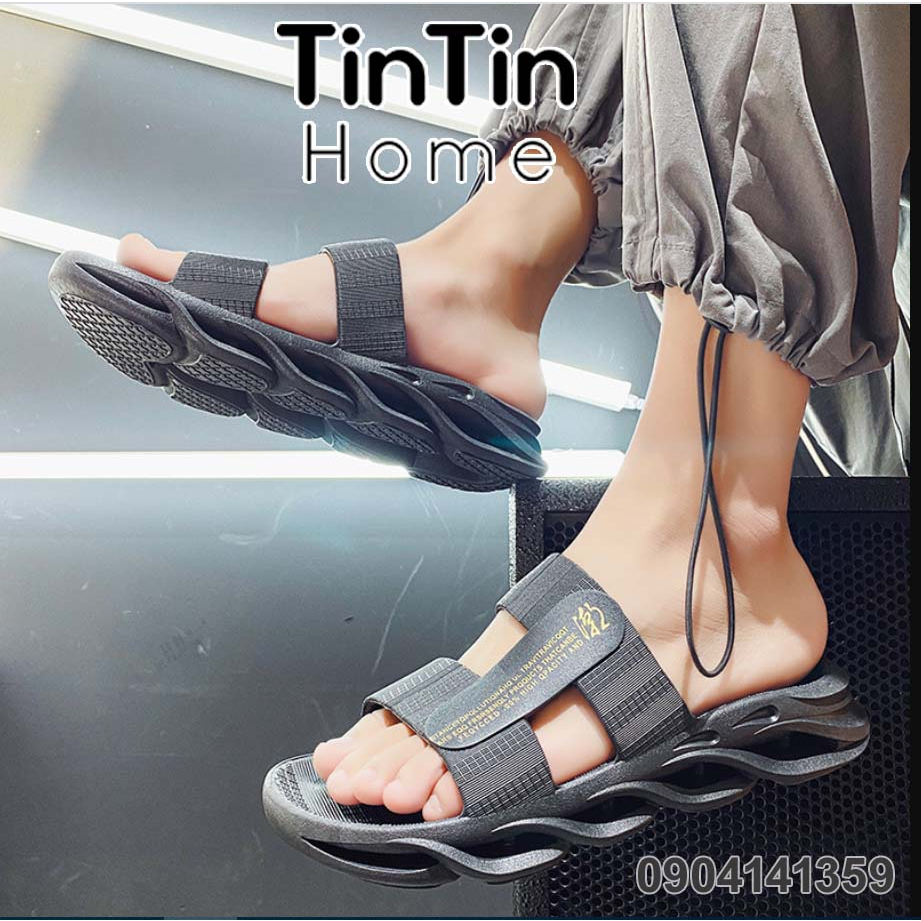 Dép nam quai ngang đi biển chống trượt phong cách mùa hè mới độc đáo cho sandal TinTin Home DNL45