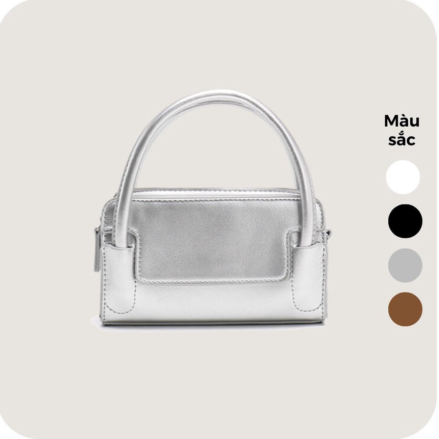 Túi xách nữ đeo chéo 2 quai dáng túi hôp size 18cm ST10