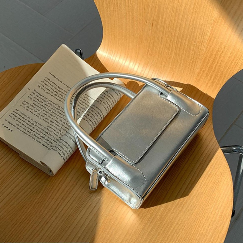 Túi xách nữ đeo chéo 2 quai dáng túi hôp size 18cm ST10