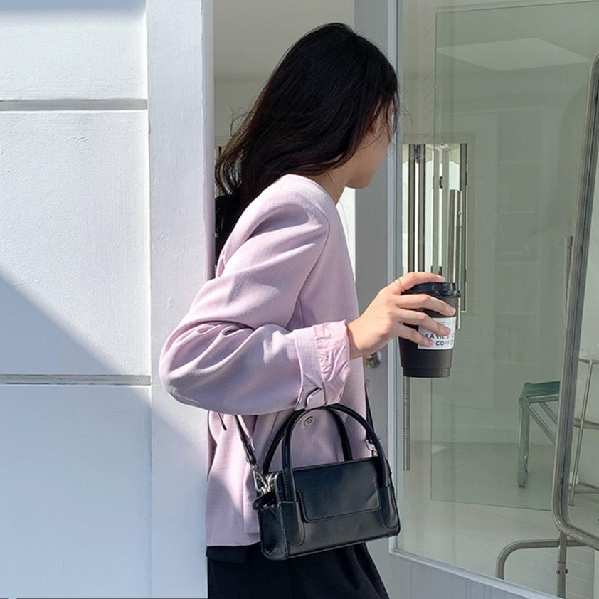 Túi xách nữ đeo chéo 2 quai dáng túi hôp size 18cm ST10