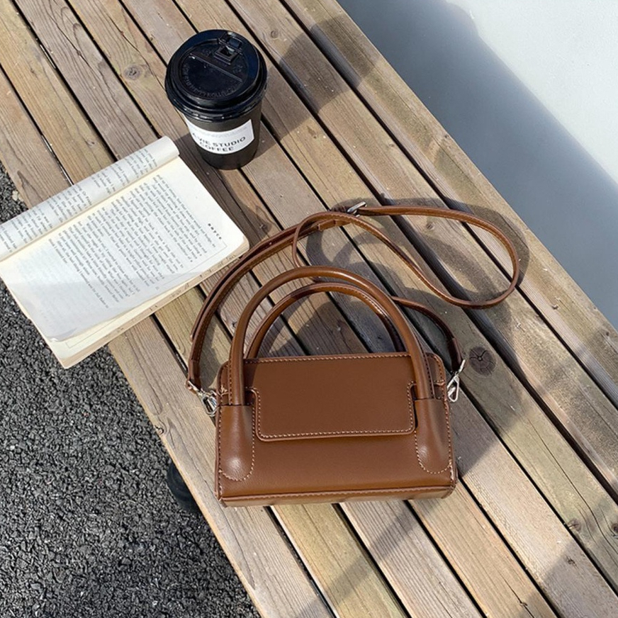 Túi xách nữ đeo chéo 2 quai dáng túi hôp size 18cm ST10