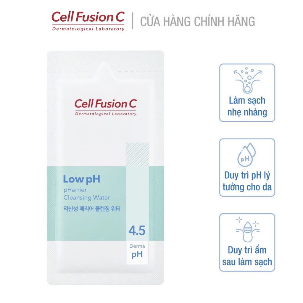 Nước Rửa Mặt Cấp Ẩm Cân Bằng Độ pH Trên Da Cell Fusion C Low pH pHarrier Cleansing Water 500ml