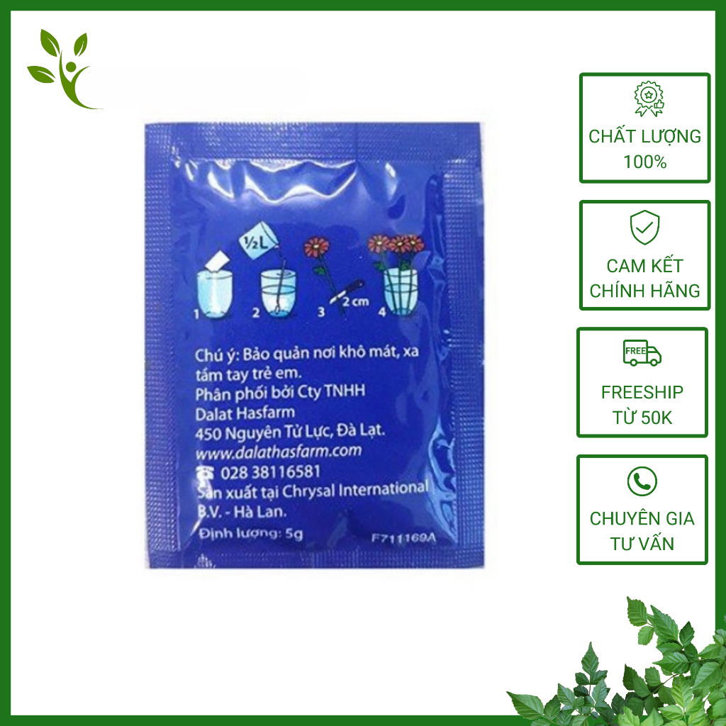 Dưỡng hoa lâu tàn Chrysal Chất dưỡng hoa tươi lâu, không gây hư nước