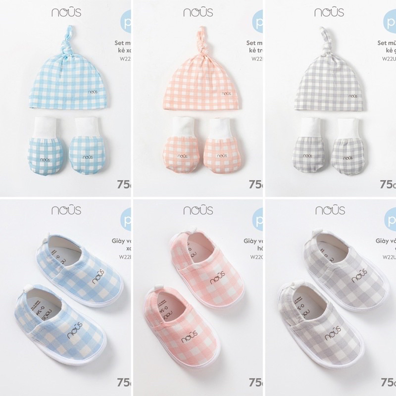 Giày vải sơ sinh cotton Nous chống trượt cho bé