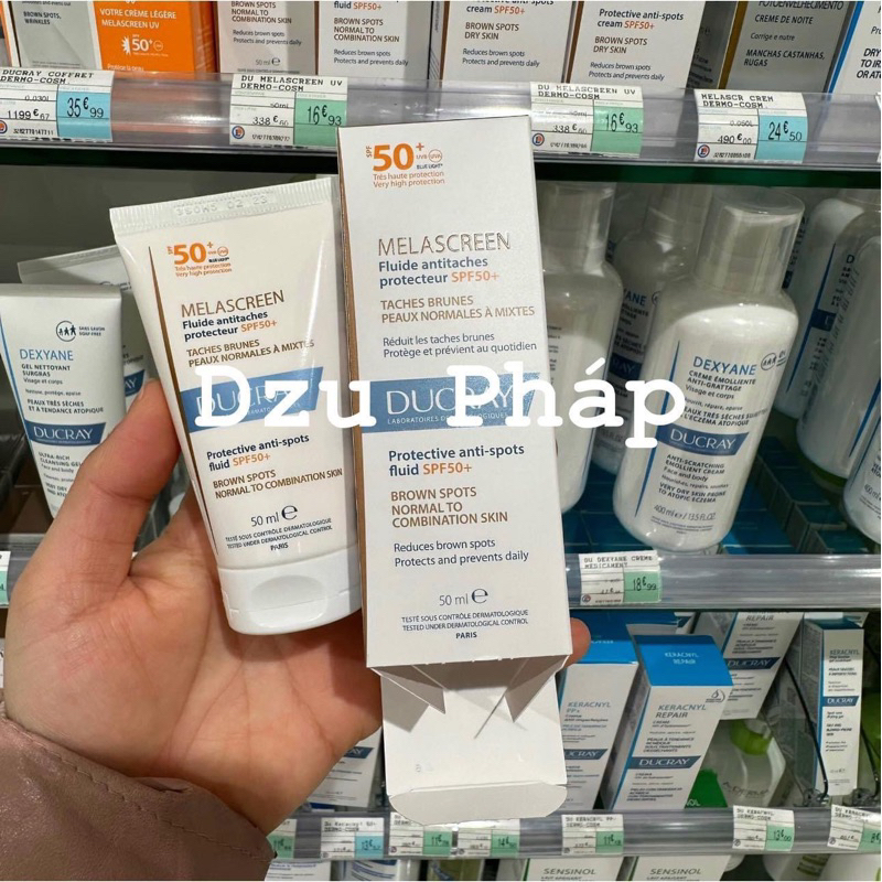 Kem chống nắng Ducray Melascreen Fluide da thường đến da hỗn hợp 50ml