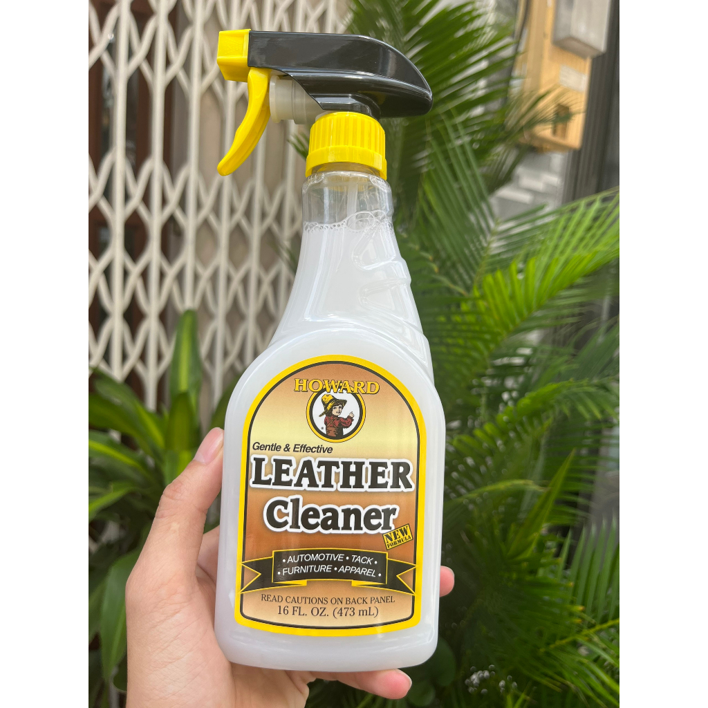 Dung dịch làm sạch ghế da, sofa da, nội thất HOWARD LEATHER CLEANER LTC016, 473ML