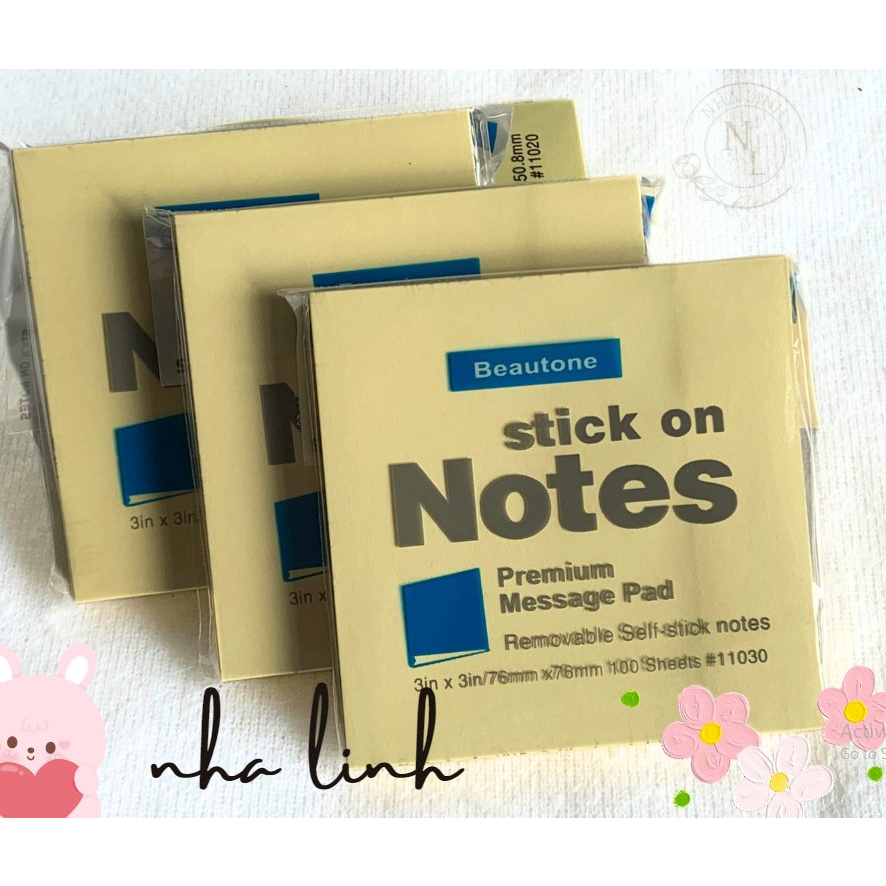 Giấy Note ghi chú dạ quang đủ size 3x2, 3x3 , 3x4 , 3x5 , keo dán chắc chắn