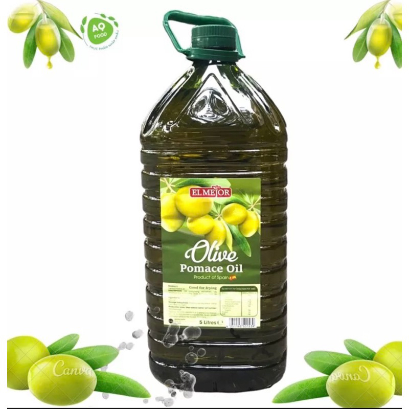dầu oliu nhập khẩu Tây Ban Nha can nhựa 5lít