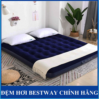 Nệm hơi du lịch, đệm hơi cao cấp KT 1.9m x 1,37cm x 22cm  (tặng kèm bơm điện ), nệm văn phòng gấp gọn Bestway 67002