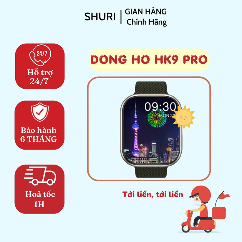 Đồng Hồ Thông Minh HK9 Pro Seri 8 Cao Cấp / Đồng Hồ HK9Pro Size 45mm Kết Nối Bluetooth Nghe Gọi Bluetooth - BH 6 Tháng