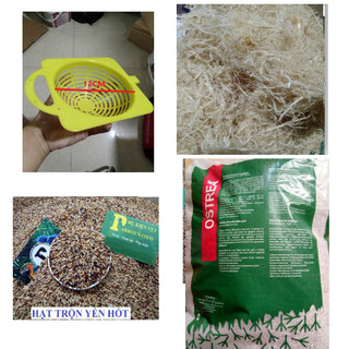 1 bộ sản phẩm cho yến hót (1kg hạt trộn yến hót +100g khoáng grif + 100g xảm tre +1 tổ yến hót)