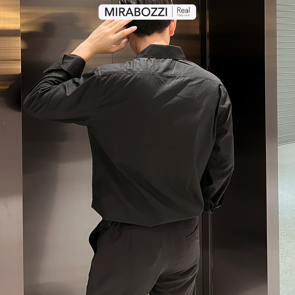 Áo Sơ Mi Nam Tay Dài Ôm Dáng MIRABOZZI Vải COTTON Thoáng Mát, Đường May Tỉ Mỉ BSHB009