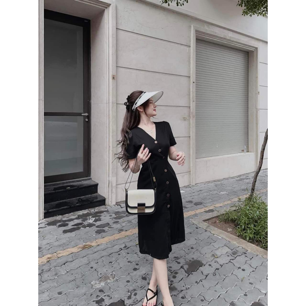 Váy xẻ tà khuy thân bigsize VSHIRT