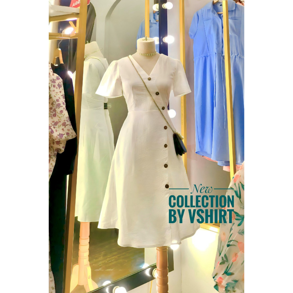 Váy xẻ tà khuy thân bigsize VSHIRT