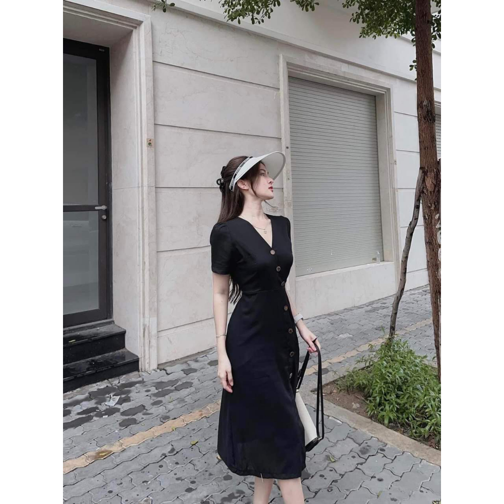 Váy xẻ tà khuy thân bigsize VSHIRT