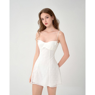 Váy ren hai dây - Keyla mini dress - RED BEAN