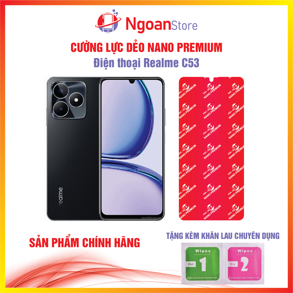 Cường lực dẻo Nano cho Điện thoại Realme C53 - Ngoan Store