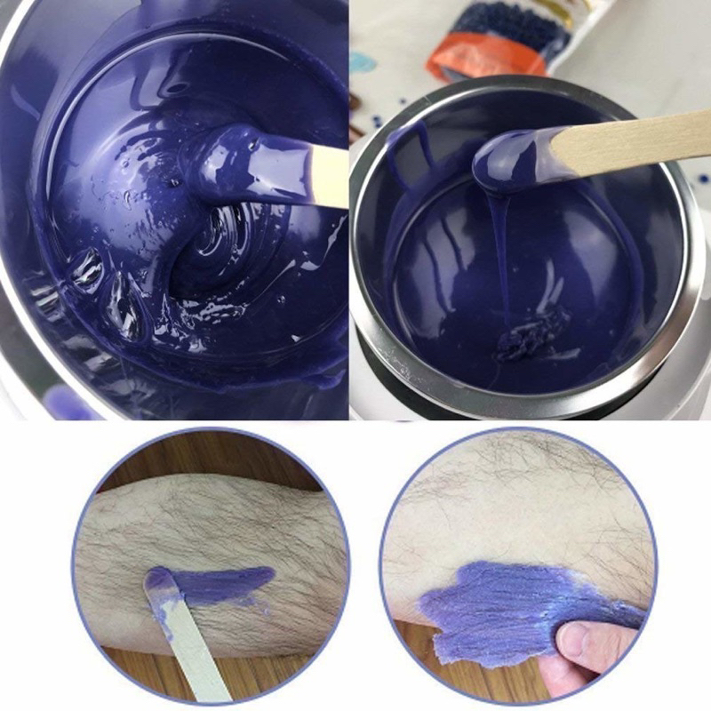 Sáp wax lông nóng dạng hạt hủ 400g Chính Hãng Tặng que gỗ wax lông