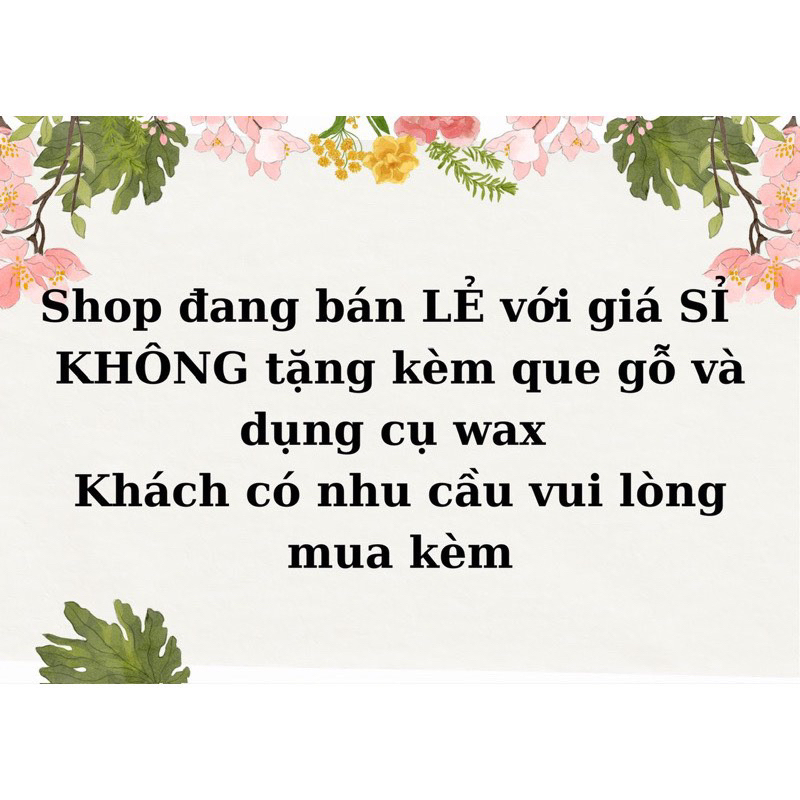 Sáp wax lông nóng dạng hạt hủ 400g Chính Hãng Tặng que gỗ wax lông