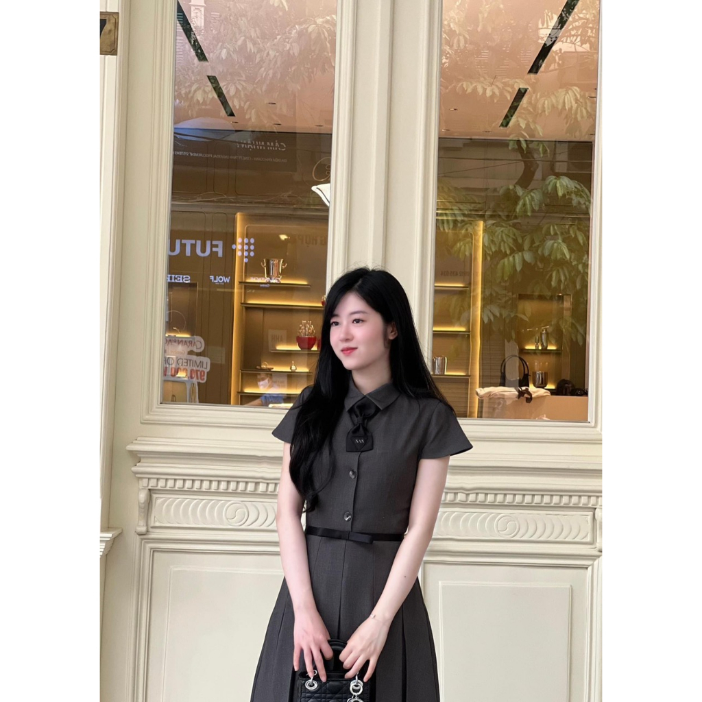 Váy ghi nơ eo bigsize VSHIRT