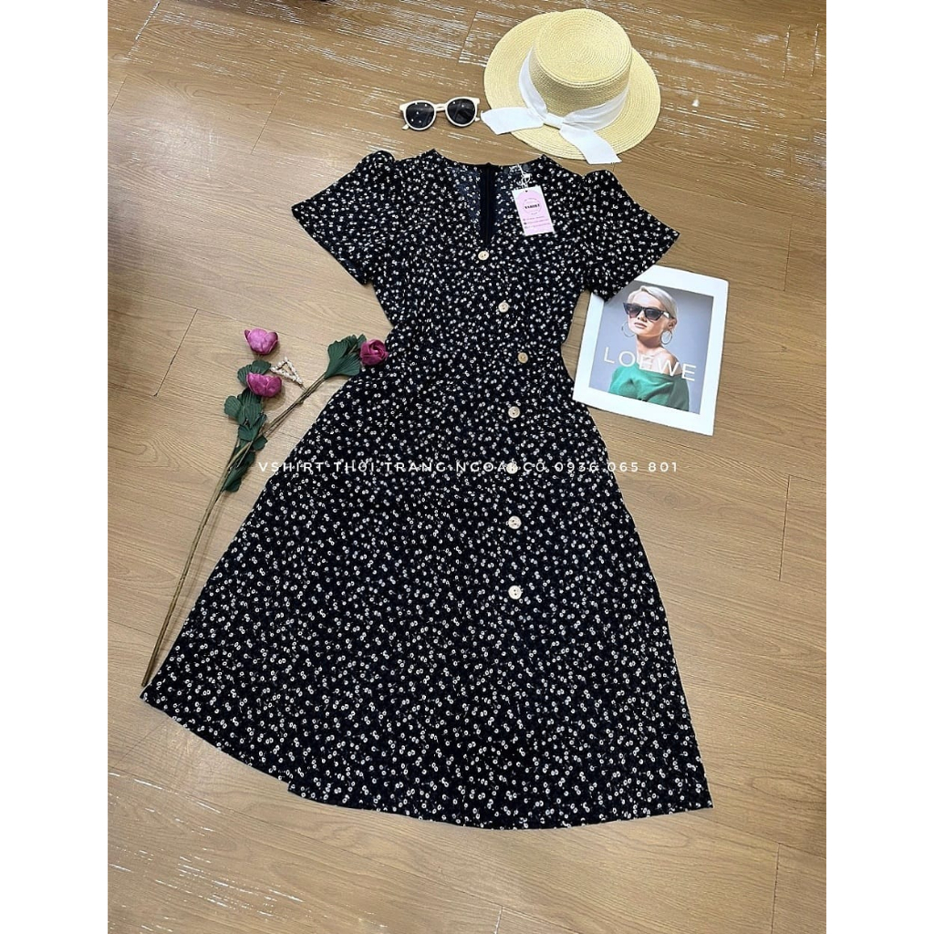 Váy hoa khuy thân bigsize  VSHIRT