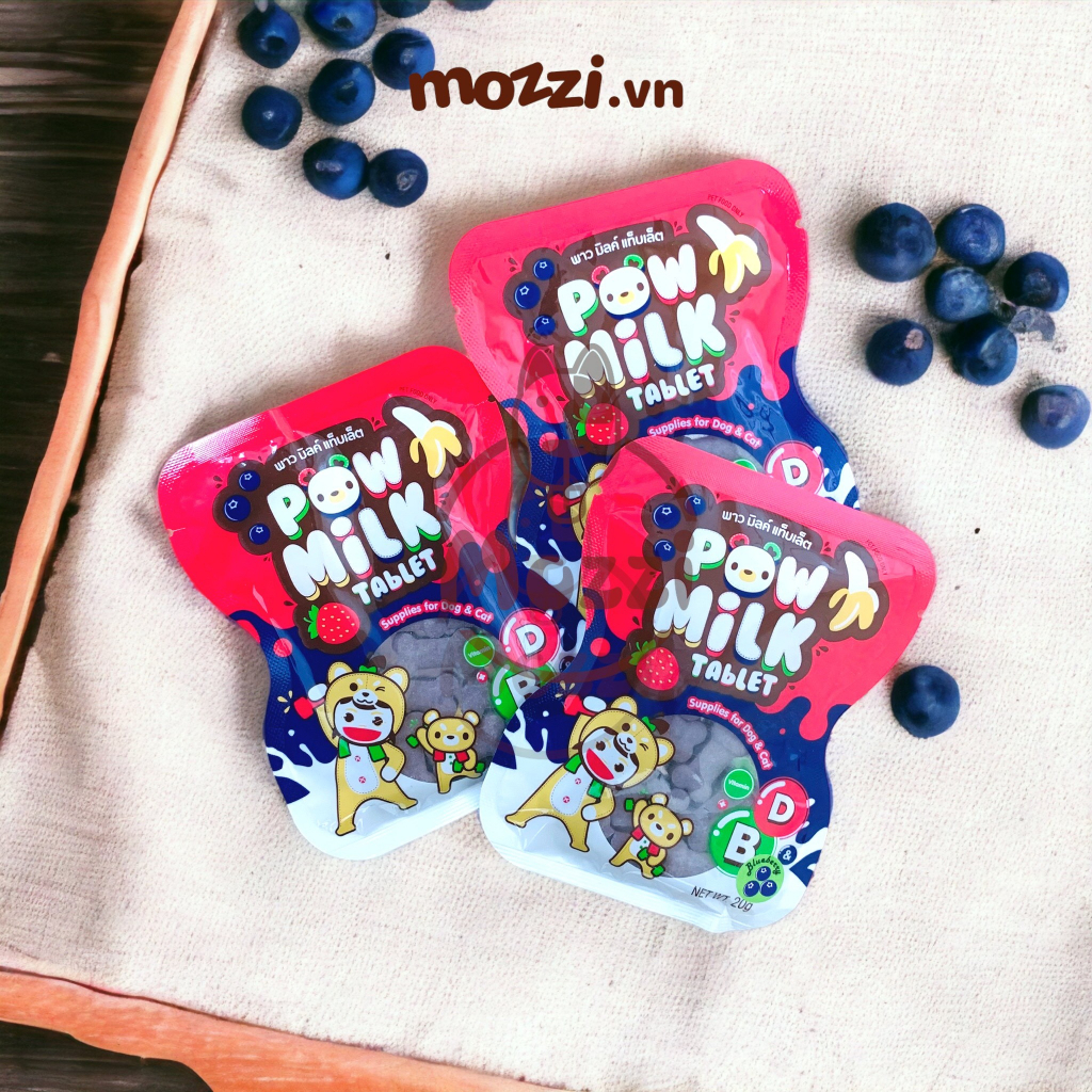 hộp 24 gói [Powmilk Xương sữa dê mix trái cây]