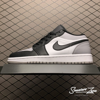 Giày air jordan 1 low shadow toe đen xám