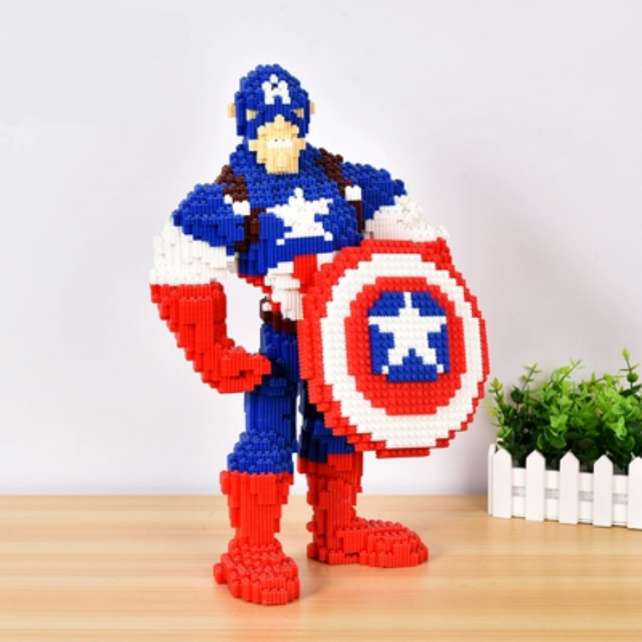 LEGO lắp ráp nhân vật Siêu nhân anh hùng Marvel, Lego đội trưởng mỹ, Lego người nhện, Lego người sắt