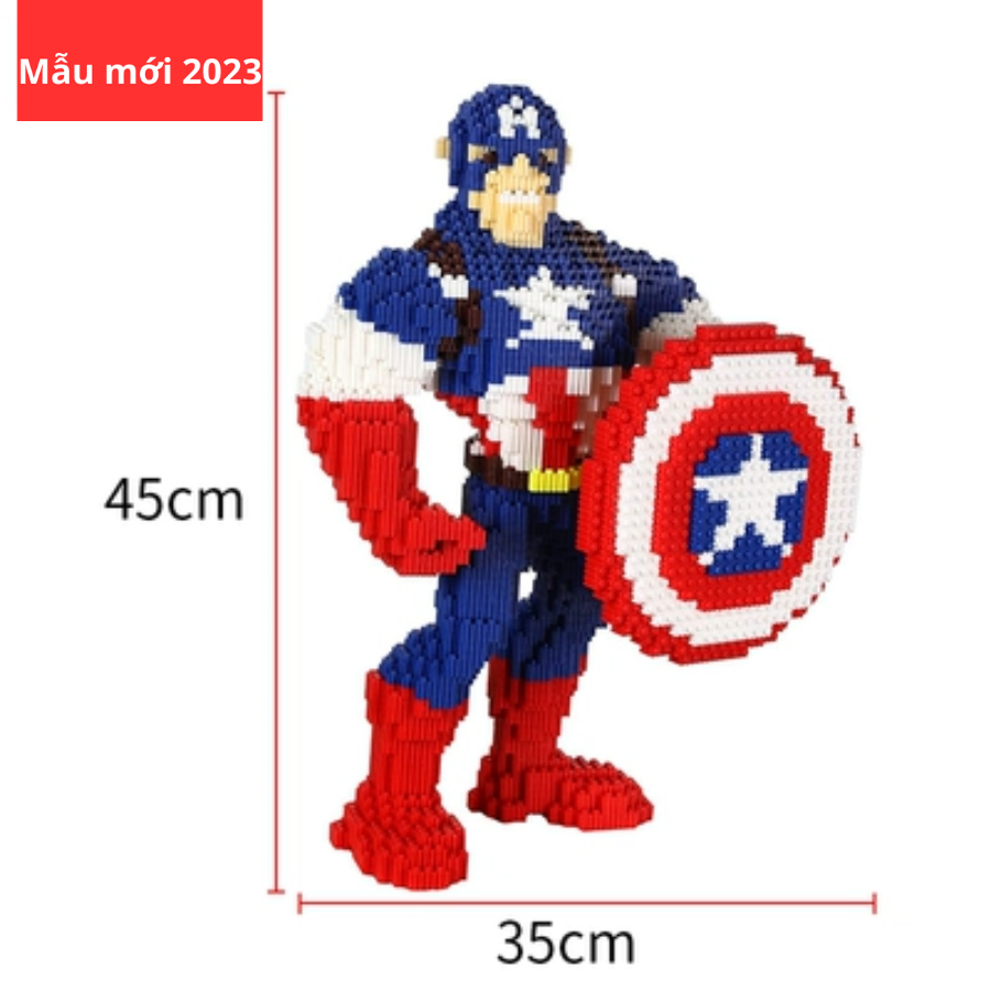 LEGO lắp ráp nhân vật Siêu nhân anh hùng Marvel, Lego đội trưởng mỹ, Lego người nhện, Lego người sắt