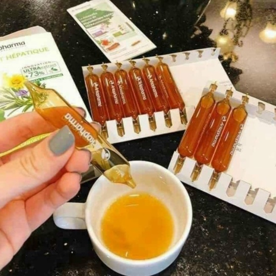 Thải độc gan Arkopharma Detoxifiant Hepatique 30 ống tương đương liệu trình 30 ngày hàng Pháp chính hãng