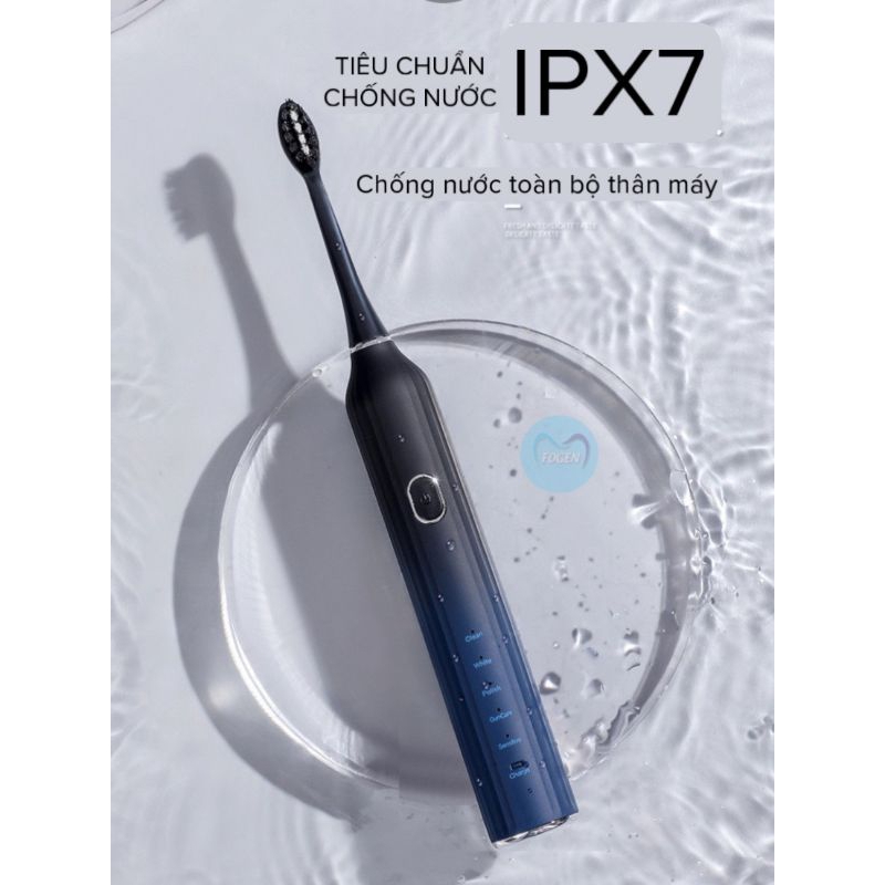 Bàn chải đánh răng điện thông minh FOGEN FN236 5 chế độ trắng răng, sạch mảng bám