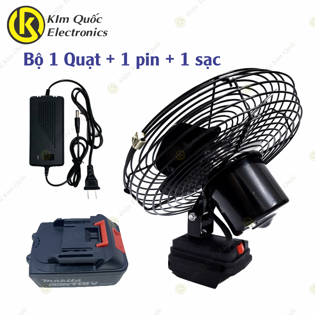 Quạt Tích Điện Makita Chân Pin Phổ Thông,Quạt Pin Makita 8inch Sử Dụng Pin 14.4 - 21V Makita