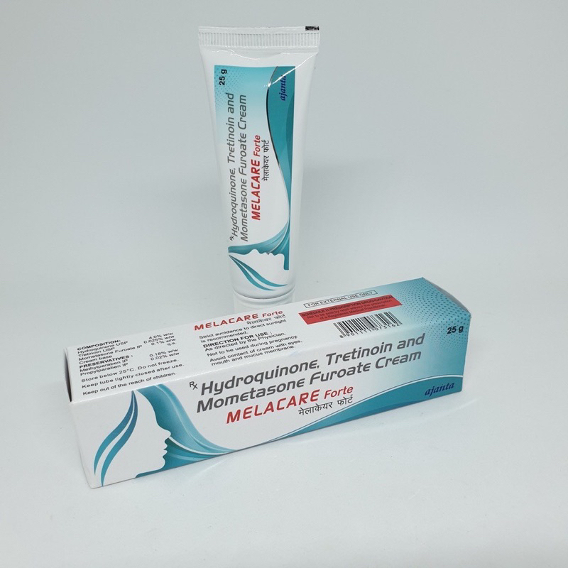 Kem bôi giảm nám, tàn nhang Melacare Forte cream xanh/vàng 25g