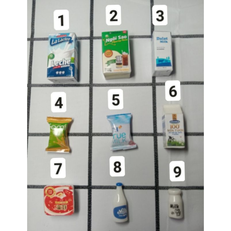 Mô hình hộp sữa mini