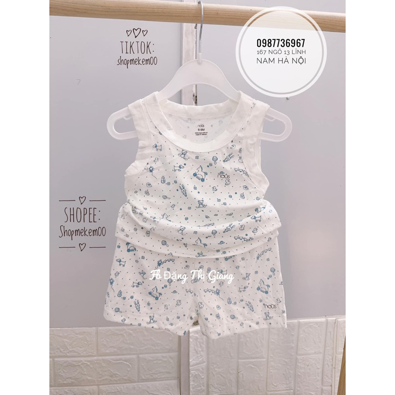 Bộ Ba Lỗ Petit Nous Không Túi Zip Cho Bé 6m-24m