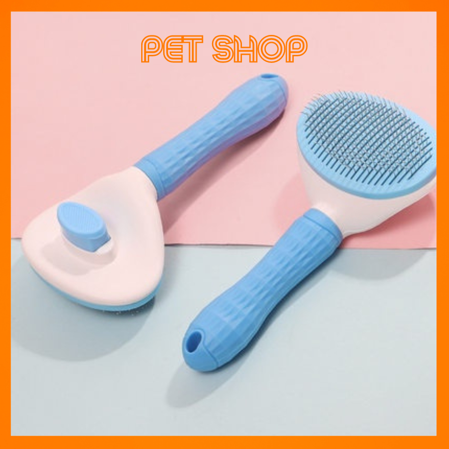 Bàn Chải Lông Thú Cưng, Chó, Mèo Có Nút Bấm Tiện Lợi Cầm Tay