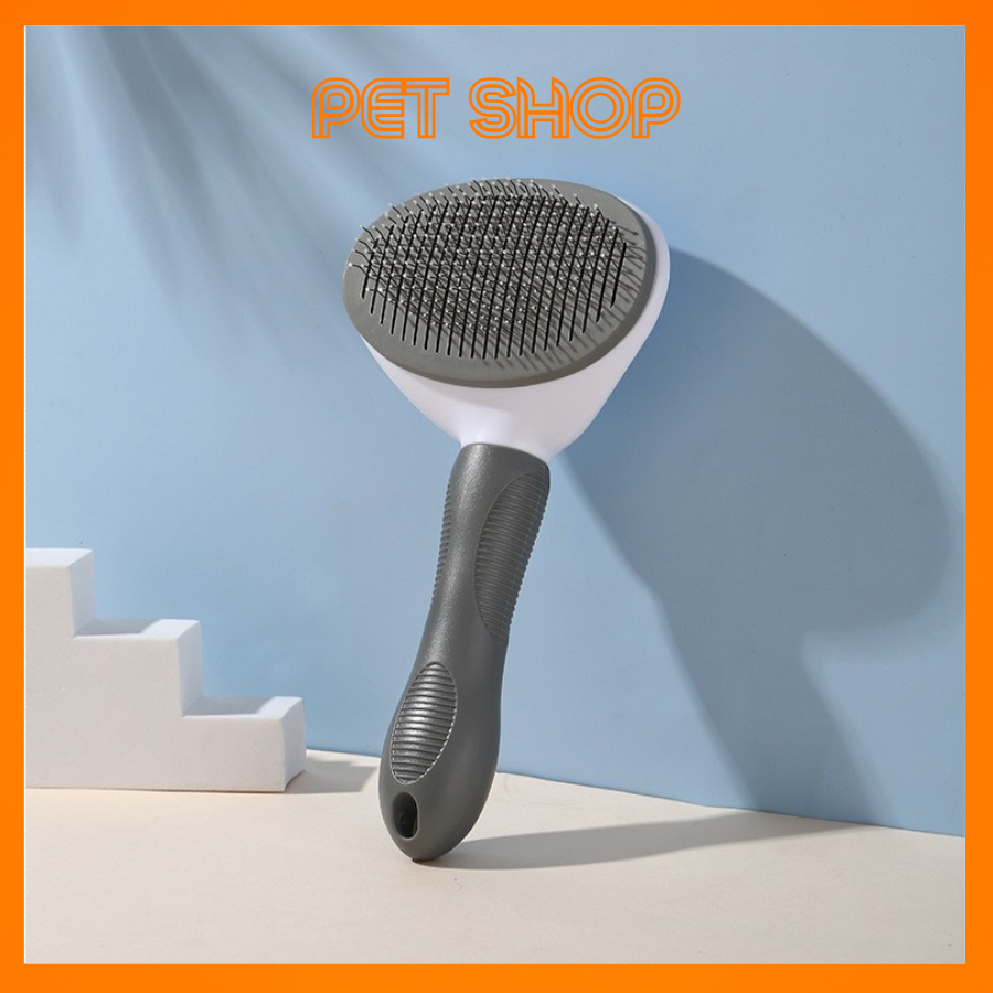 Bàn Chải Lông Thú Cưng, Chó, Mèo Có Nút Bấm Tiện Lợi Cầm Tay