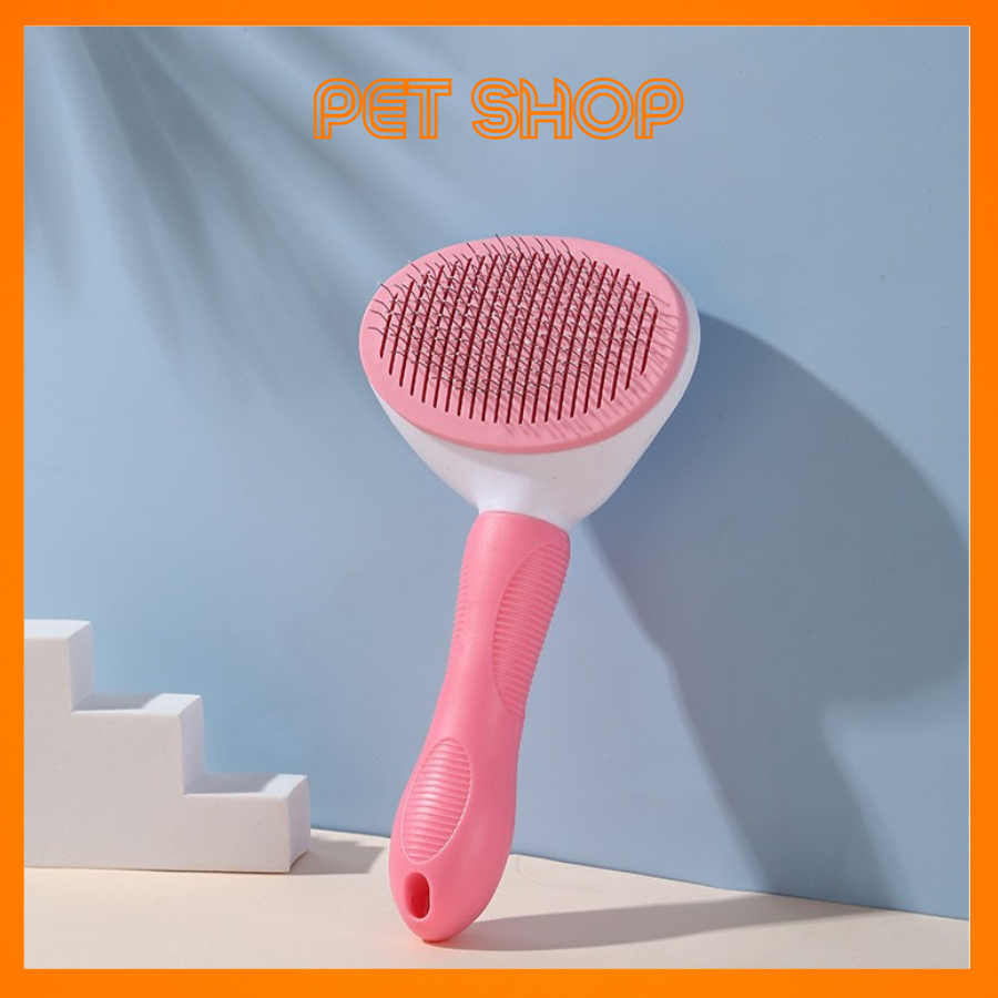 Bàn Chải Lông Thú Cưng, Chó, Mèo Có Nút Bấm Tiện Lợi Cầm Tay
