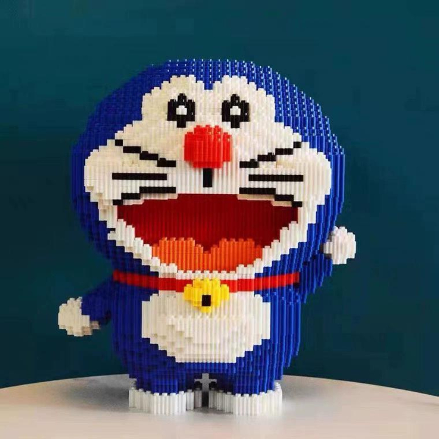 Mô hình LEGO lắp giáp nhân vật hoạt hình, Lego Doreamon, Lego gấu Panda dễ thương, đồ chơi giáo dục