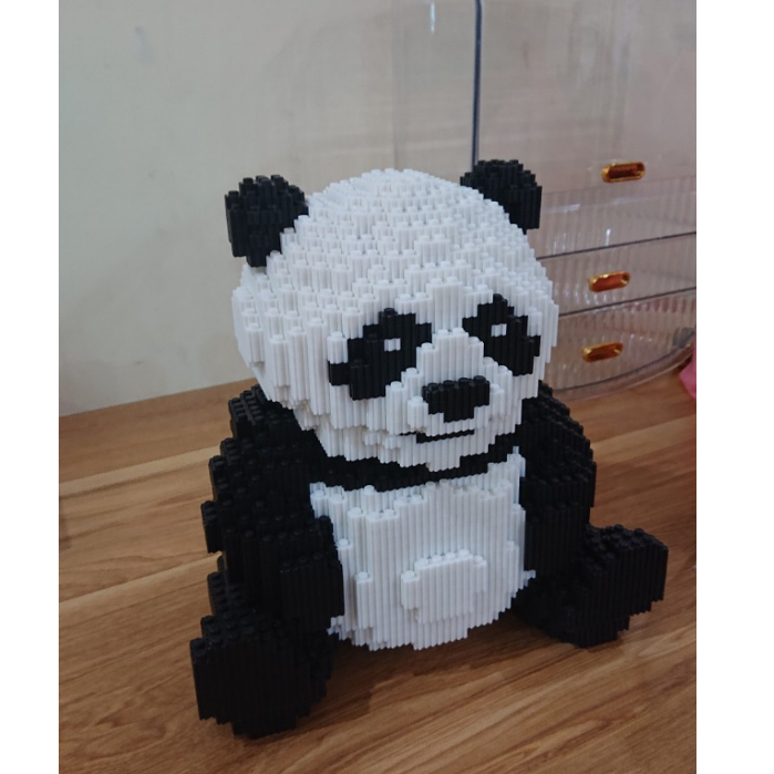 Mô hình LEGO lắp giáp nhân vật hoạt hình, Lego Doreamon, Lego gấu Panda dễ thương, đồ chơi giáo dục