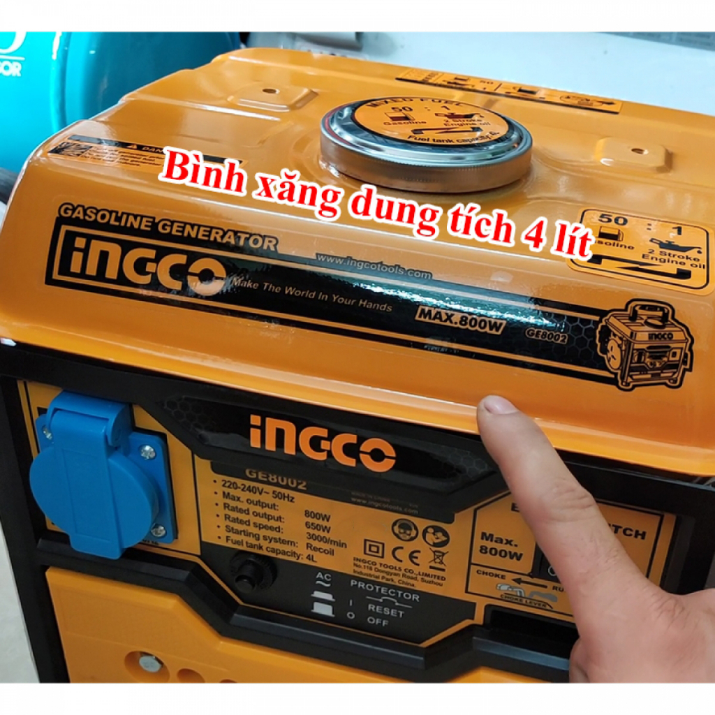 0.8kW Máy phát điện động cơ xăng INGCO GE8002