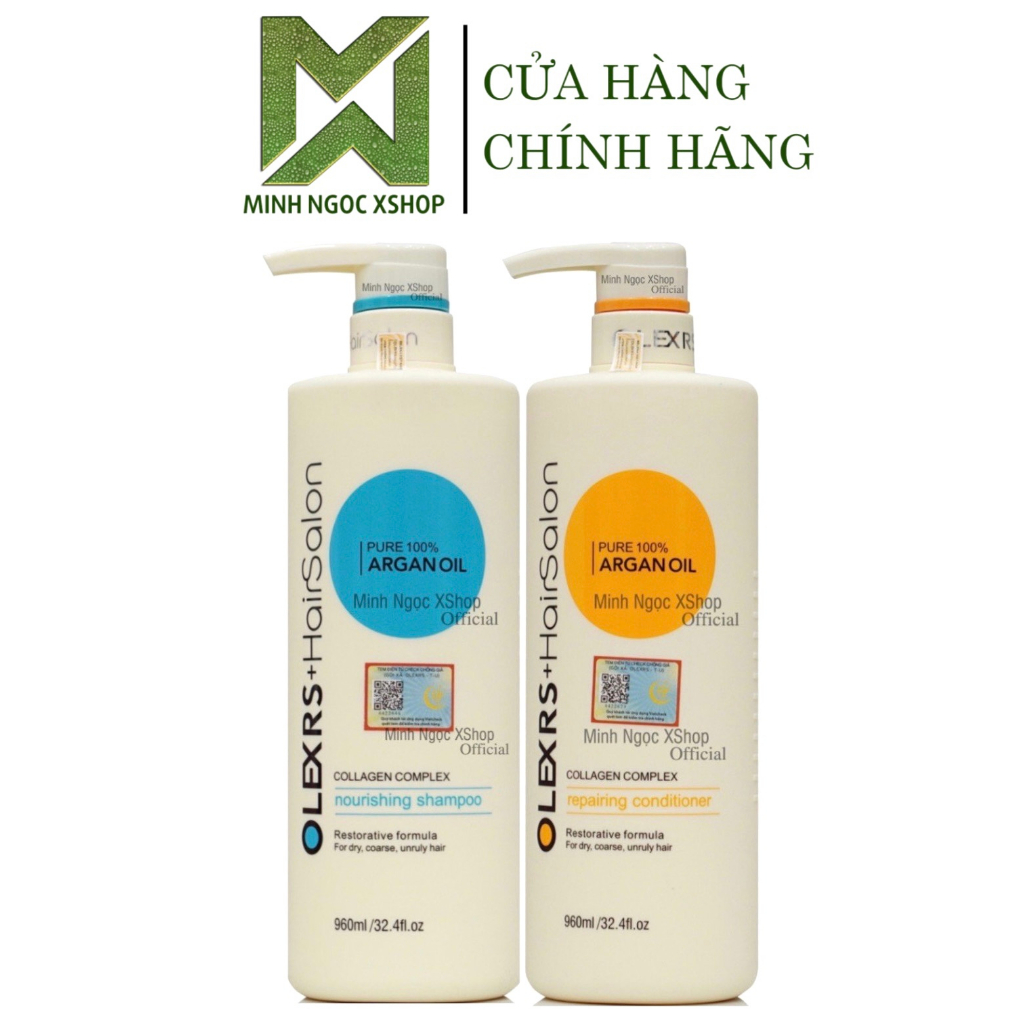 Cặp dầu gội xả Olexrs Hair Salon 500ml - 960ml, phục hồi chống rụng kích mọc tóc