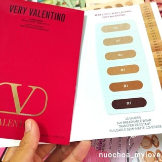Sample kem nền Very Valentino 6 ô test