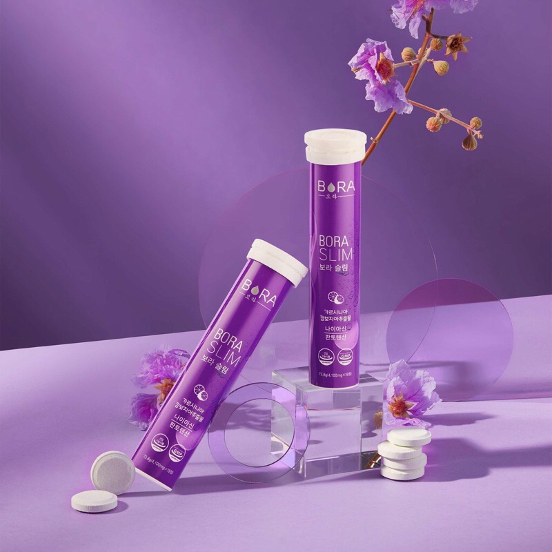 Viên Sủi Hỗ Trợ Giảm Cân BORA SLIM PLUS Ngăn Chặn Cơ Thể Hấp Thu Chất Béo Lọ 18 Viên