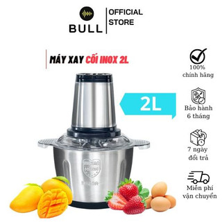 Máy xay thịt đa năng cối inox 304 2l công suất 250w, 4 lưỡi, cối xay thực phẩm đa năng