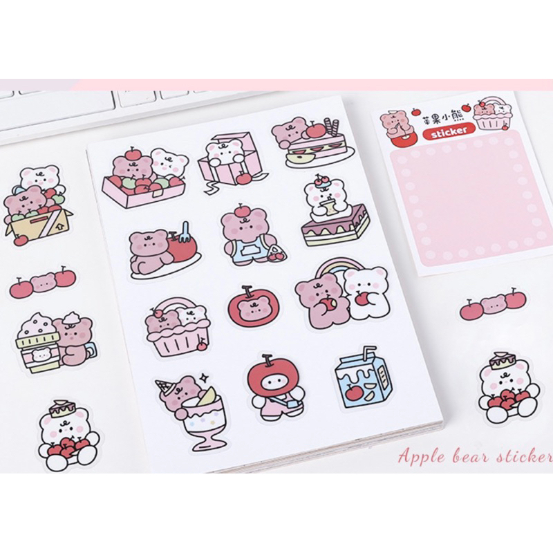 Set 40 hình dán PET hoạ tiết hoạt hình dễ thương -ST004