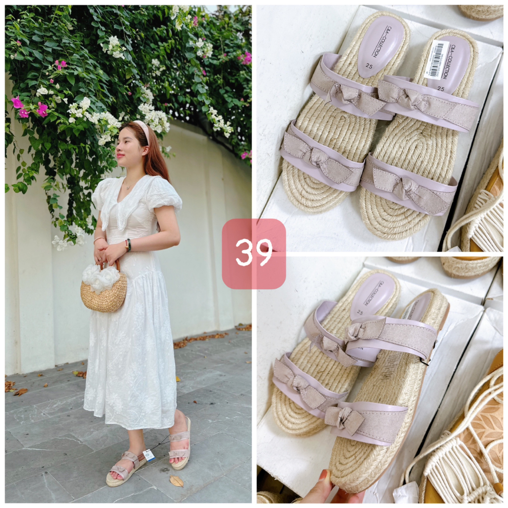 Dép cói cực xinh, hàng dư xịn, Size 39